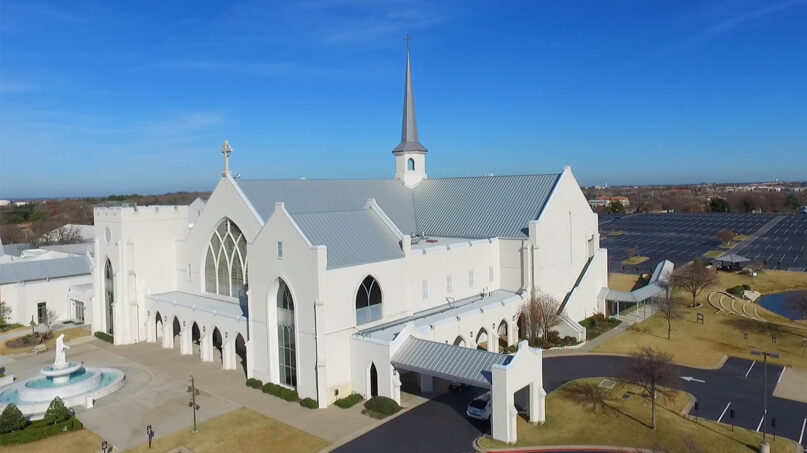 White’s Chapel Methodist Church in Southlake, Texas. Video screen grab