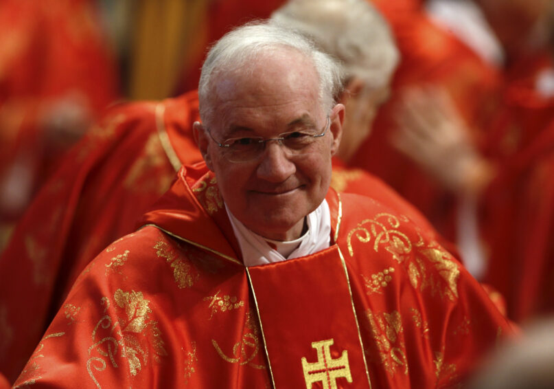 FILE - Canadian Cardinal Marc Ouellet attends a Mass for the election of a new pope celebrated by Cardinal Angelo Sodano, not pictured, inside St. Peter's Basilica, at the Vatican, Tuesday, March 12, 2013. A Vatican cardinal sued a Canadian woman for defamation in Canadian court on Tuesday, Dec. 13, 2022 after she accused him of sexual assault when he was archbishop of Quebec. Cardinal Marc Ouellet, head of the Vatican’s bishops’ office, is seeking $100,000 in compensatory damages for “injury to his reputation, honor and dignity,” according to a copy of the complaint provided by Ouellet’s office. (AP Photo/Andrew Medichini, File)