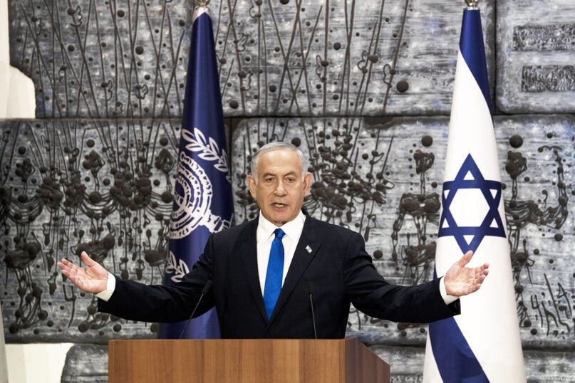 Israel’s Likud Party leader Benjamin Netanyahu makes a statement after Israeli President Isaac Herzog assigned him the task of forming a government, in Jerusalem, Nov. 13, 2022. (AP Photo/Maya Alleruzzo, File)
