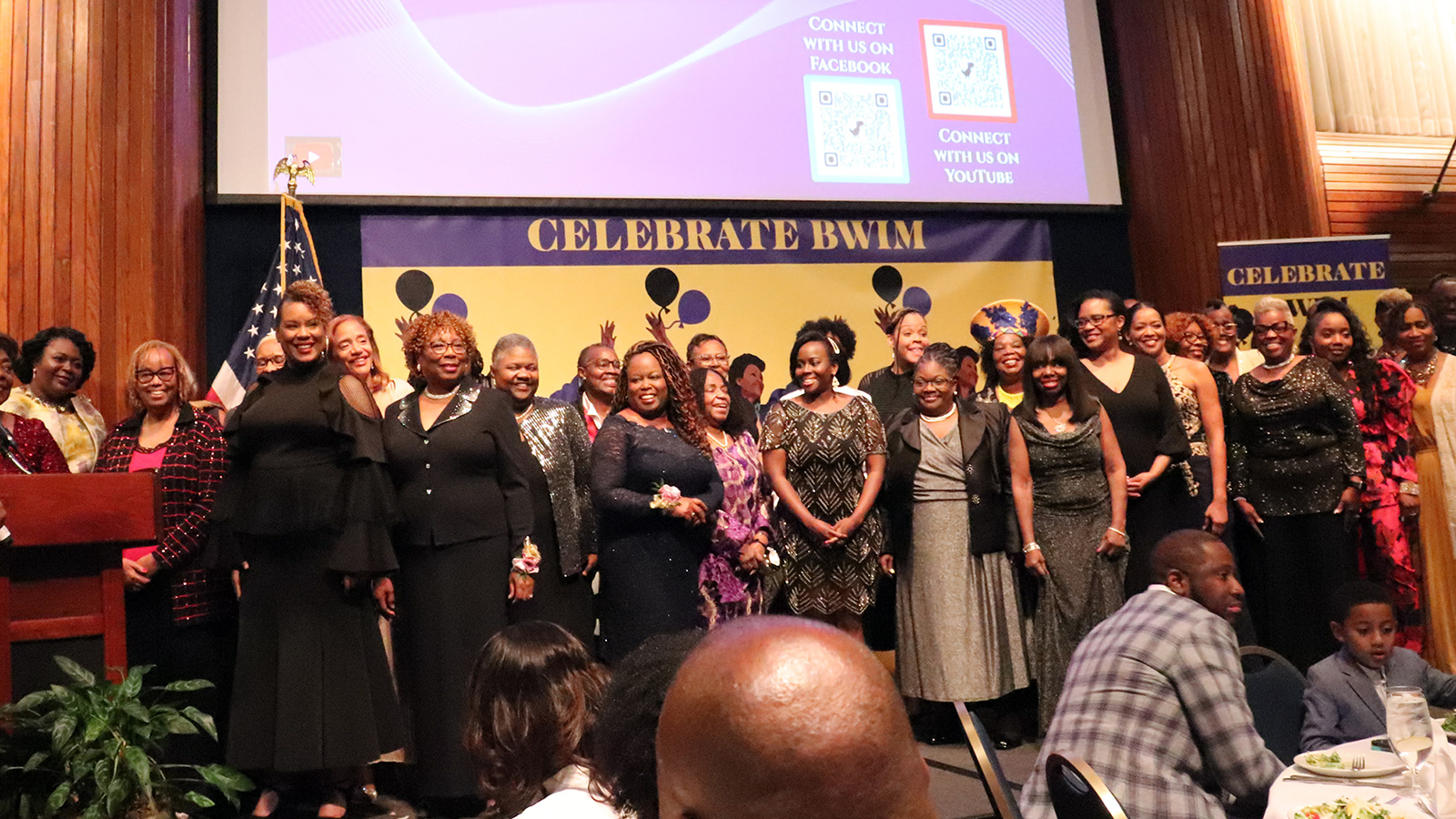 Christian leaders are invited to the stage to be recognized during a Black Women in Ministry event at the National Press Club, Friday, Dec. 2, 2022, in Washington. RNS photo by Adelle M. Banks