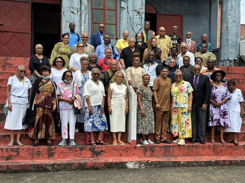 The Legacy Pilgrimage to Africa delegation at the original sanctuary of the Providence Baptist Church established by Rev. Lott Carey in 1822 in Monrovia, Liberia. Courtesy photo