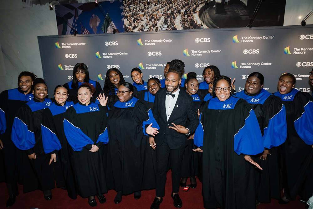 Members of the Howard Gospel Choir at the 45th Kennedy Center Honors, Sunday, Dec. 4 2022, in Washington. Photo by Tracey Salazar