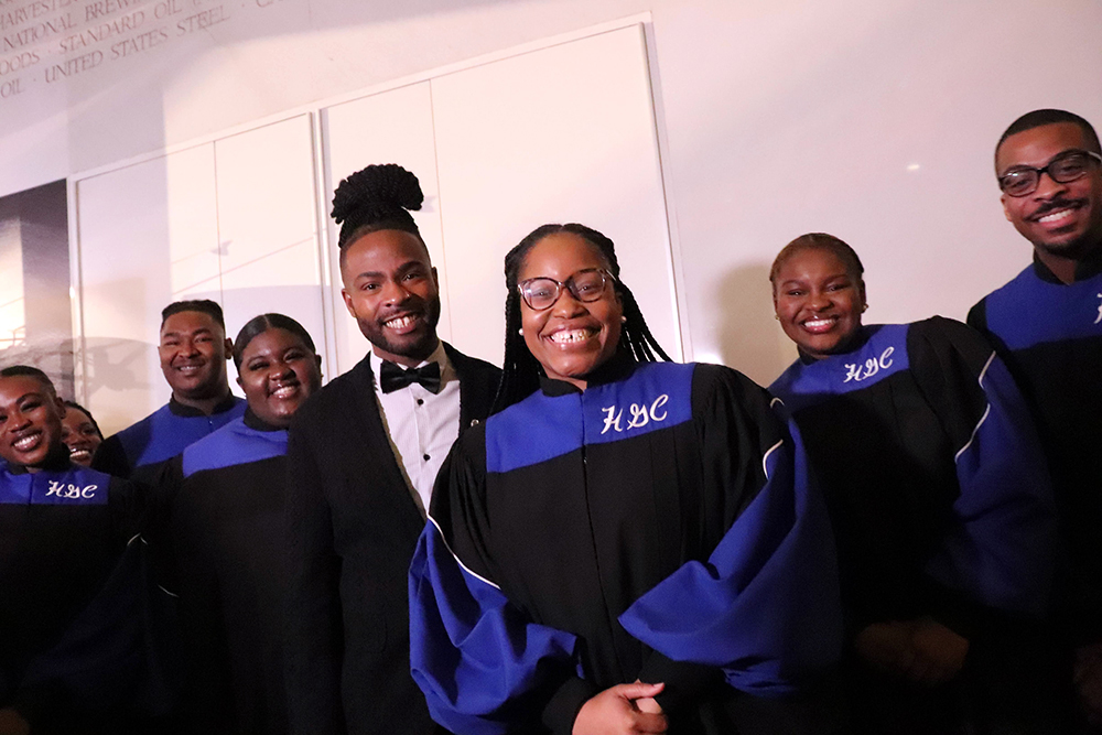 Members of the Howard Gospel Choir at the 45th Kennedy Center Honors, Sunday, Dec. 4 2022, in Washington. RNS photo by Adelle M. Banks