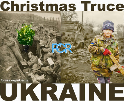 Graphic for a Christmas truce in Ukraine campaign. Courtesy image