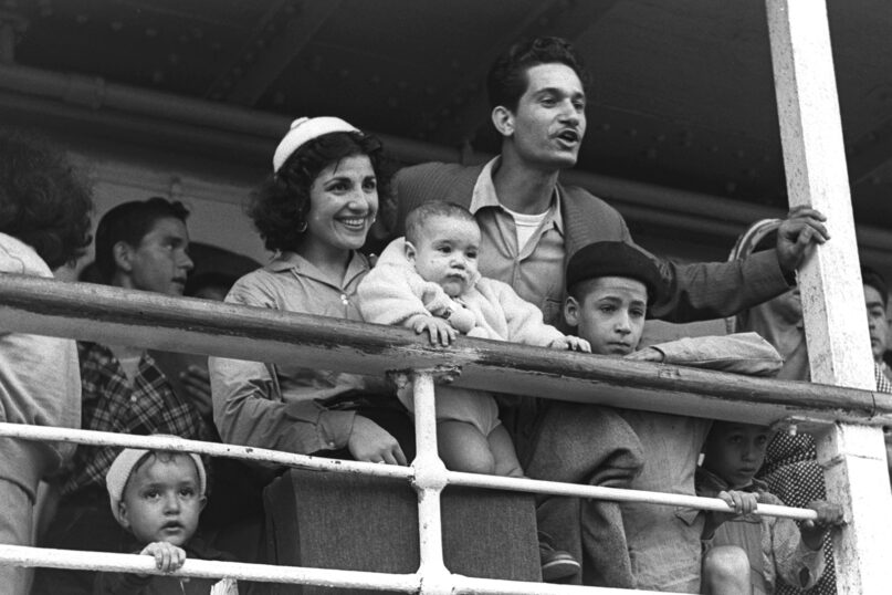 Moroccan Jewish immigrants arrive at the port of Haifa, Israel, in September 1954, under the Law of Return. Photo by Fritz Cohen/Wikipedia/Israeli Government Press Office/Creative Commons