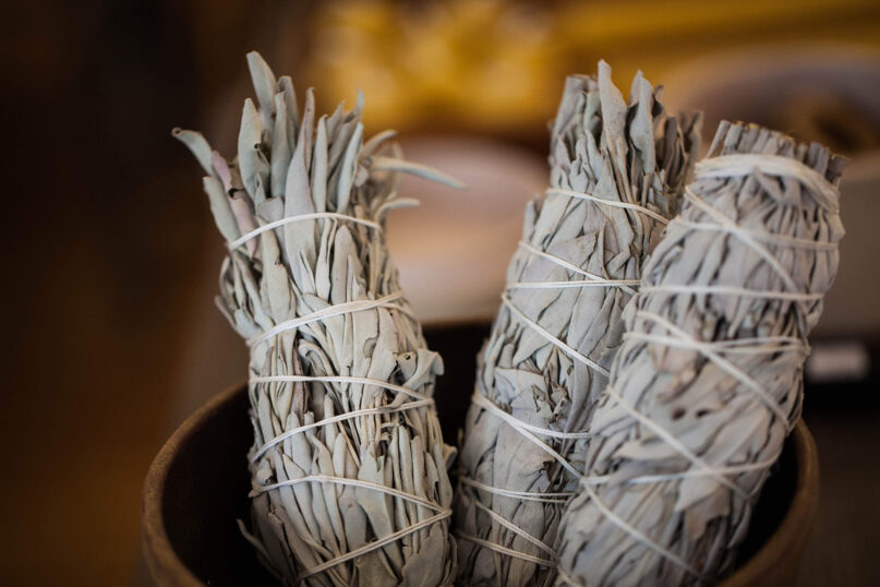Smudge sticks made of bundled white sage. Photo by Ginny Rose Stewart/Unsplash/Creative Commons