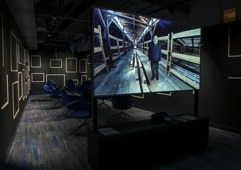 Technology is increasingly important in Holocaust education – seen here in 'The Journey Back' within The Richard and Jill Chaifetz Family Virtual Reality Gallery at the Illinois Holocaust Museum and Education Center. (Courtesy of the Illinois Holocaust Museum & Education Center</span>, <a class=