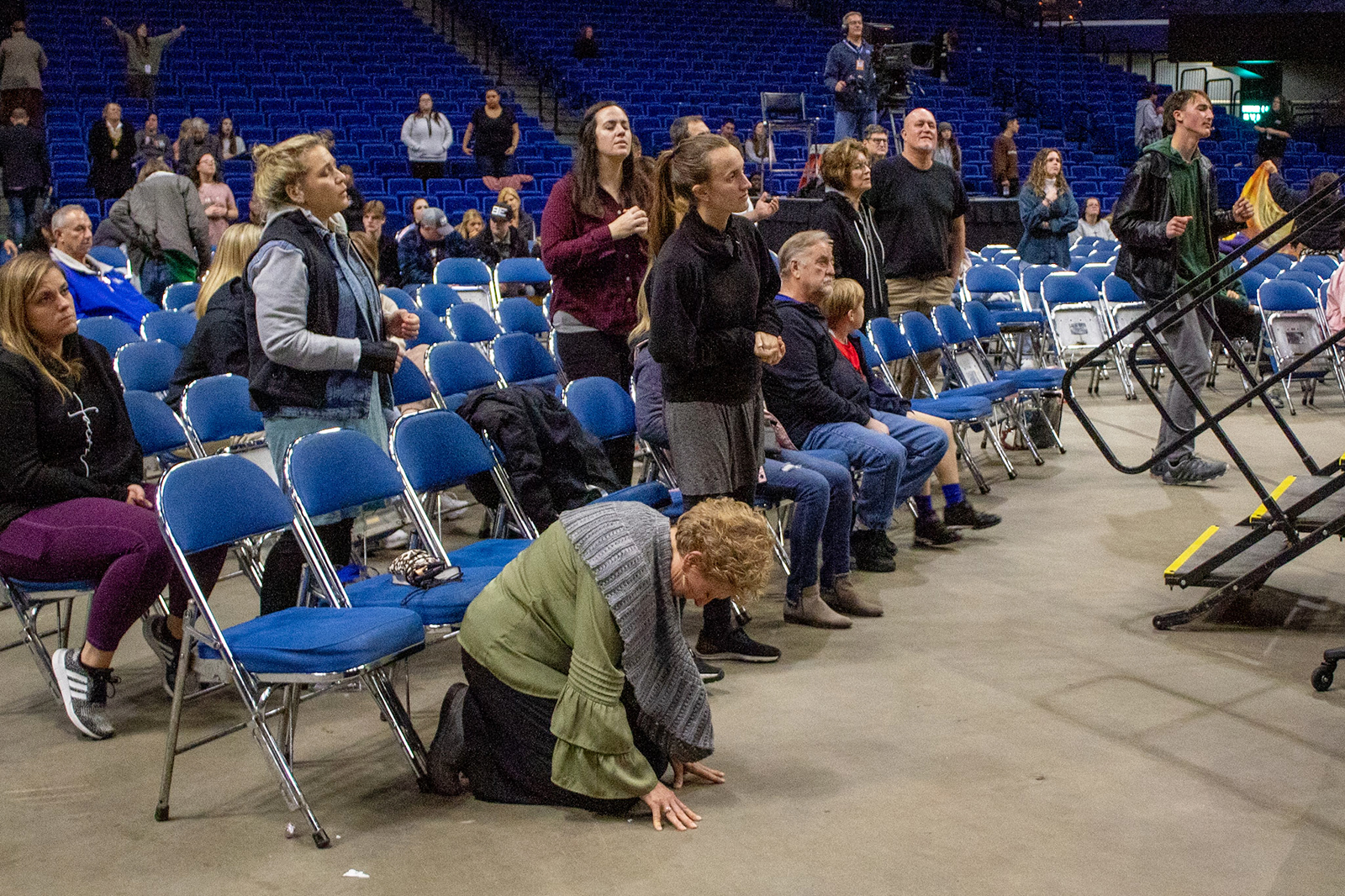 People attend a revival event at Rupp Arena in Lexington, Kentucky, Sunday, Feb. 26, 2023. Photo by Fiona Morgan