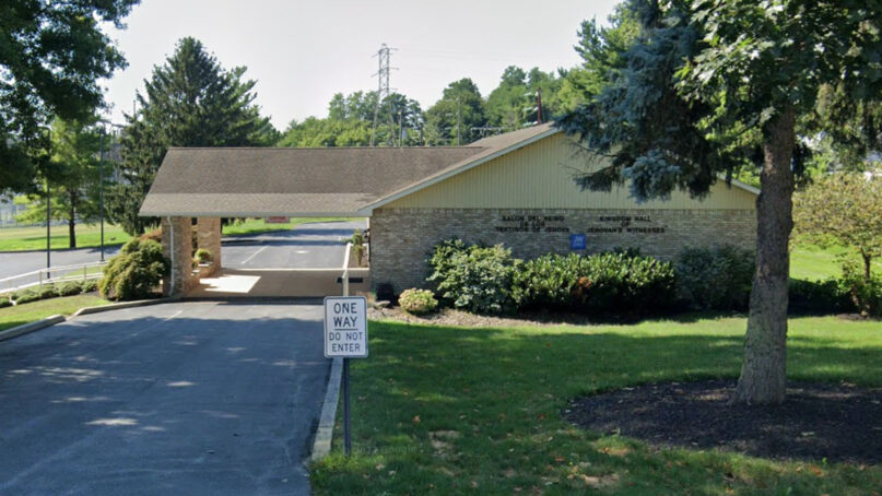 A Kingdom Hall of Jehovah's Witnesses in Lancaster, Pennsylvania. Image courtesy of Google Maps