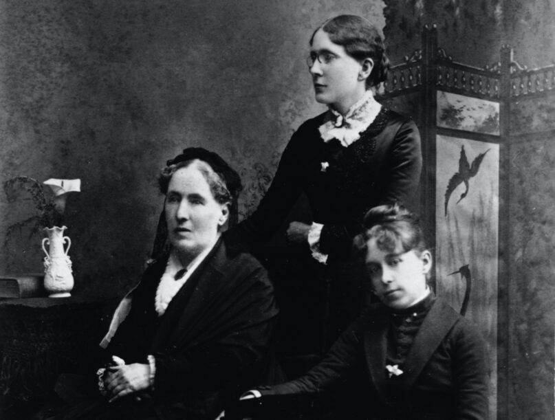 Frances Willard stands behind her mother, at left, and Anna B. Gordon, who worked as a secretary and lived in the Willard household. (Library of Congress/Corbis/VCG via Getty Images)