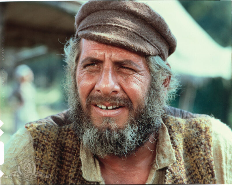 Chaim Topol playing Tevye in the film adaptation of 