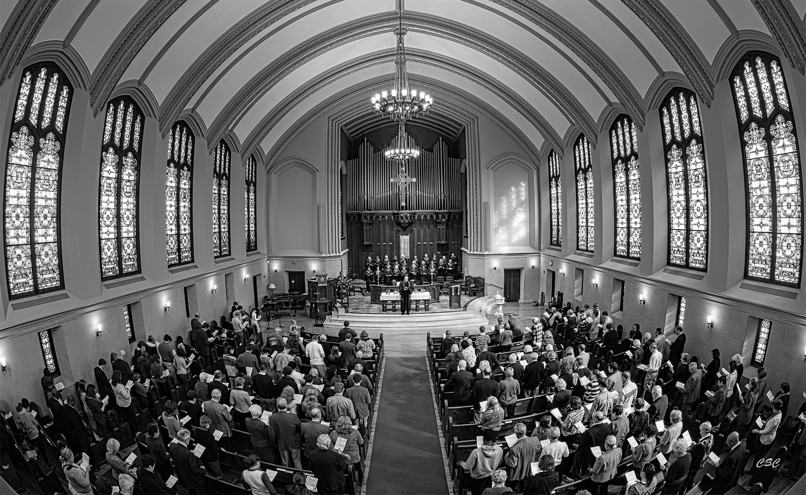 A service at First Presbyterian Church in Durham, North Carolina. Photo by Carol S. Carson