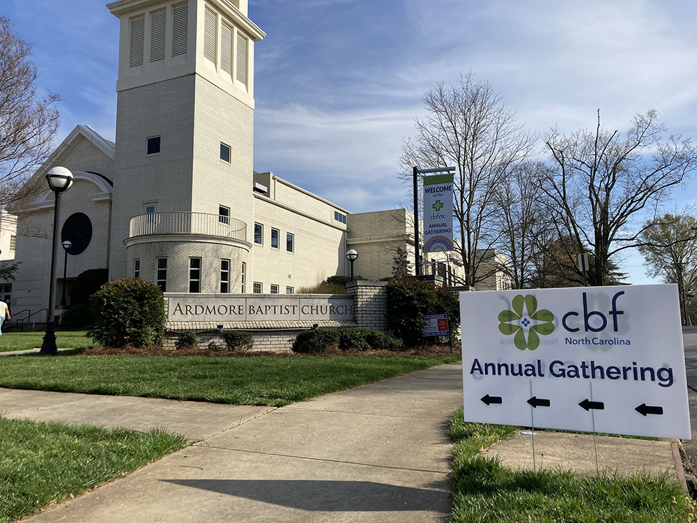 Ardmore Baptist Church in Winston-Salem, North Carolina, was the site of the Cooperative Baptist Fellowship of North Carolina’s Annual Gathering on March 23-24, 2023. RNS photo by Yonat Shimron.