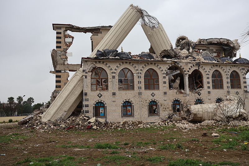 A mosque destroyed by the earthquate in southern Turkey. Photo by Dina Sharif/2023 CORE