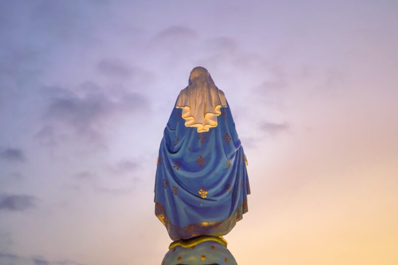 Mary is often depicted weeping, a reminder of the 'Seven Sorrows' the Bible recounts her suffering. (pratan ounpitipong/Moment via Getty Images)