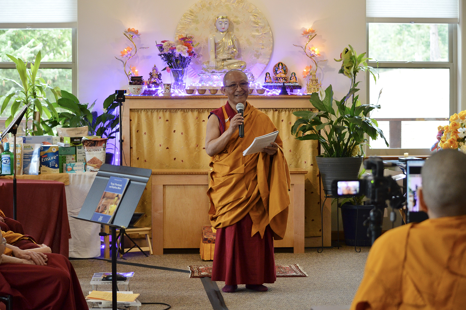 Geshe Dadul Namgyal at Sravasti Abbey near Newport, Washington. Photo courtesy of Sravasti Abbey