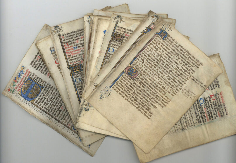 A rare 15th-century manuscript is for sale. The manuscript contains a cipher that, when decoded, helped calculate the date of Easter during that period. Photo courtesy of The Raab Collection