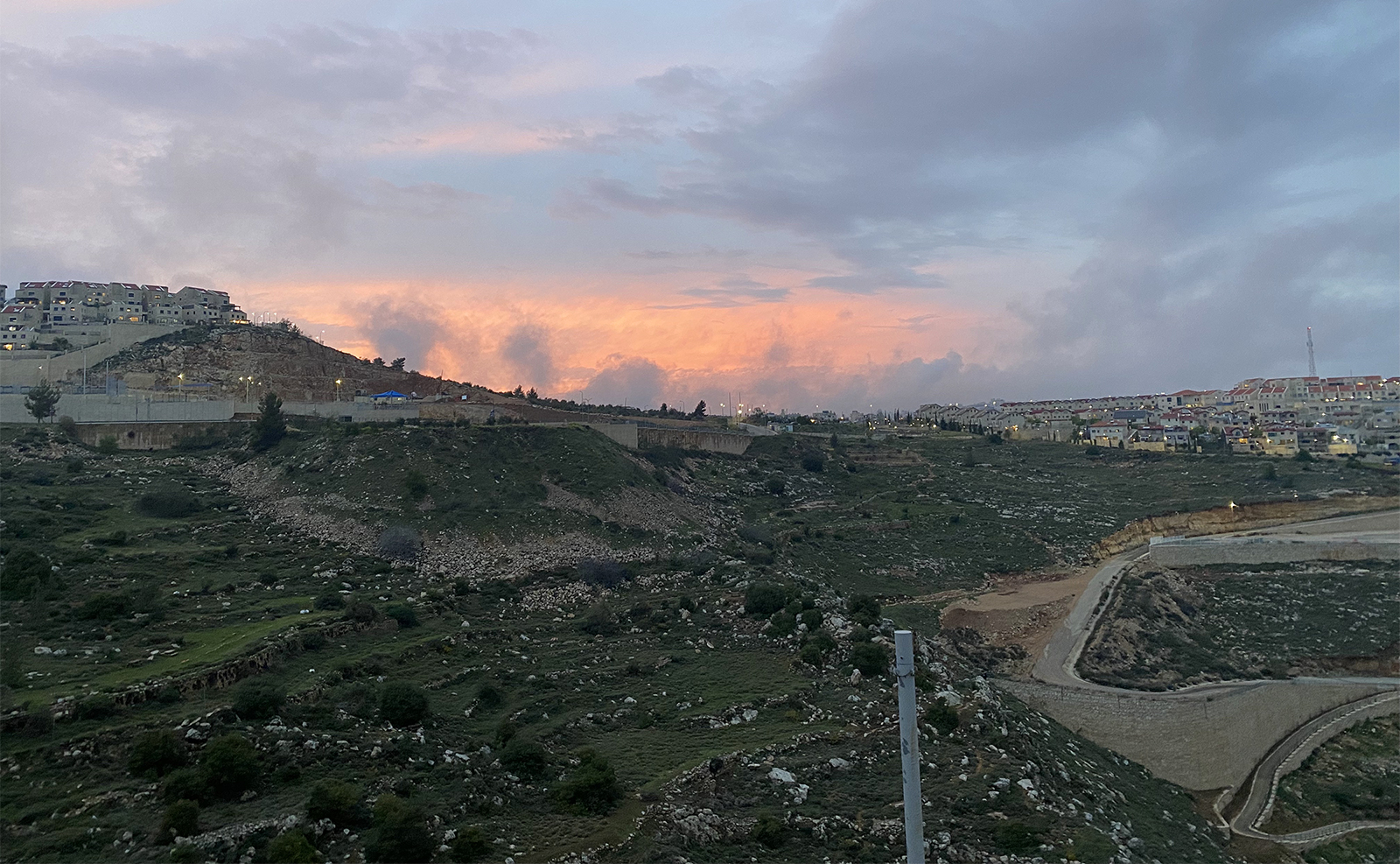 The view from Sara Tesler’s home in Efrat, an Israeli settlement in the West Bank, on March 14, 2023. Photo by Henrietta McFarlane