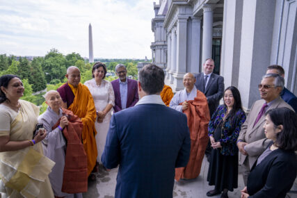 Second Gentleman Douglas Emhoff participates in Vesak celebration on Monday, May 16, 2022, at the White House. (Official White House Photo by Erin Scott)