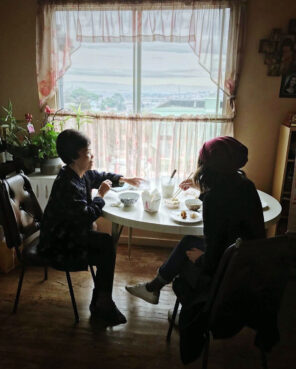 Hosanna Wong, right, and her grandma "Nin Nin" in her grandma's home in the Bernal Heights neighborhood of San Francisco. Submitted photo
