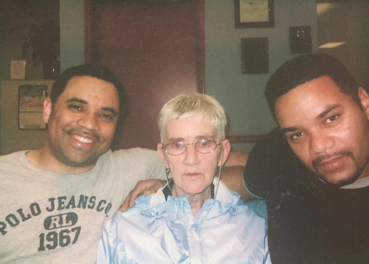 Pat, left, and John Blake with their mother, Shirley Dailey. Courtesy of John Blake