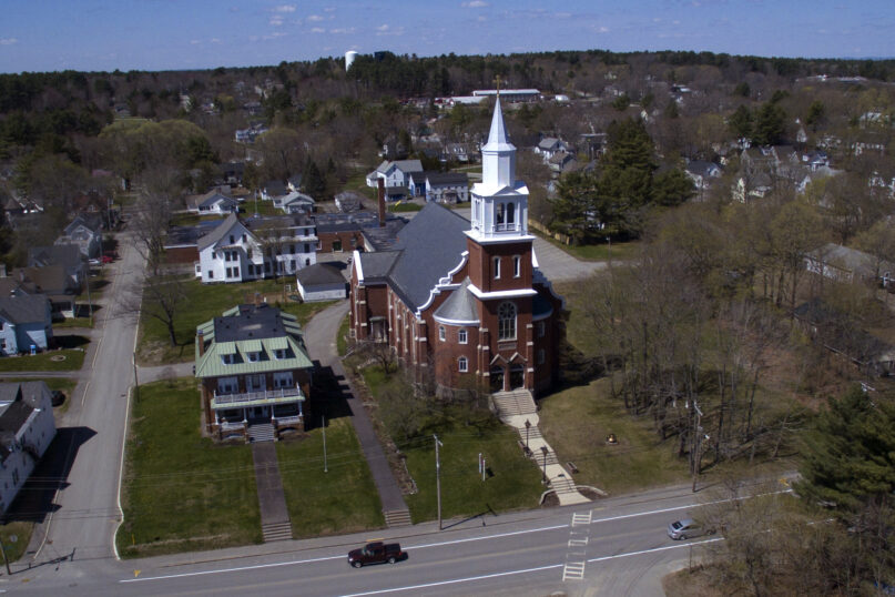 Holy Family Catholic Church is seen Friday, April 28, 2023, in Old Town, Maine. Robert Dupuis, of East Lyme, Conn., says he was abused as a boy at the church in 1961 when it was known as St. Joseph Catholic Church. (AP Photo/Rodrique Ngowi)