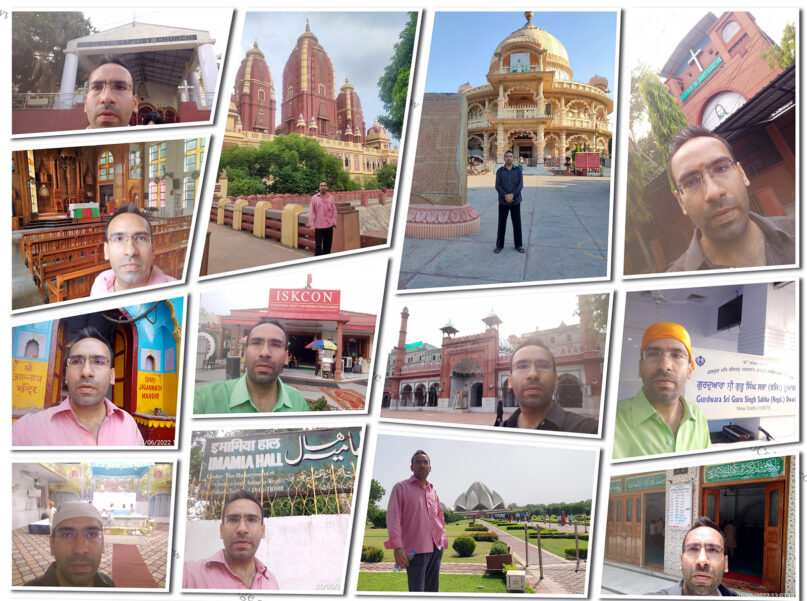 Photos of Shashank Sharma visiting houses of worship in June 2022 in India. Photos courtesy of Shashank Sharma