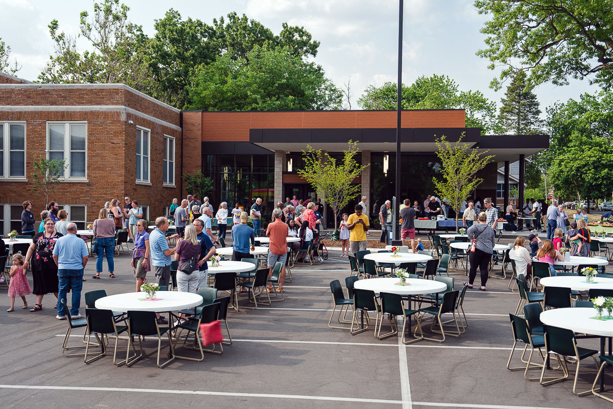People attend a community celebration at Neland Avenue Christian Reformed Church in Grand Rapids, Michigan, on Wednesday, June 7, 2023. Photo courtesy Otto Selles for Neland Avenue Christian Reformed Church