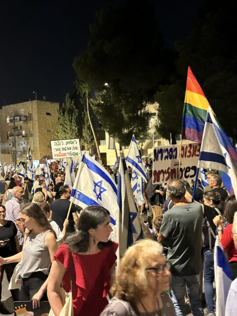 My photo of the rally in Jerusalem this past Saturday evening