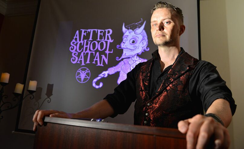 Lucien Greaves, spokesman for the Satanic Temple, which has pushed to establish after-school clubs.  (Josh Reynolds for The Washington Post via Getty Images)