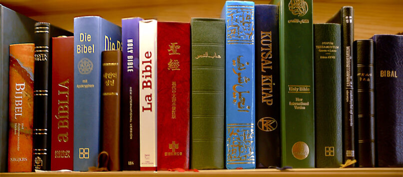 The Bible in different languages. Image courtesy of Creative Commons