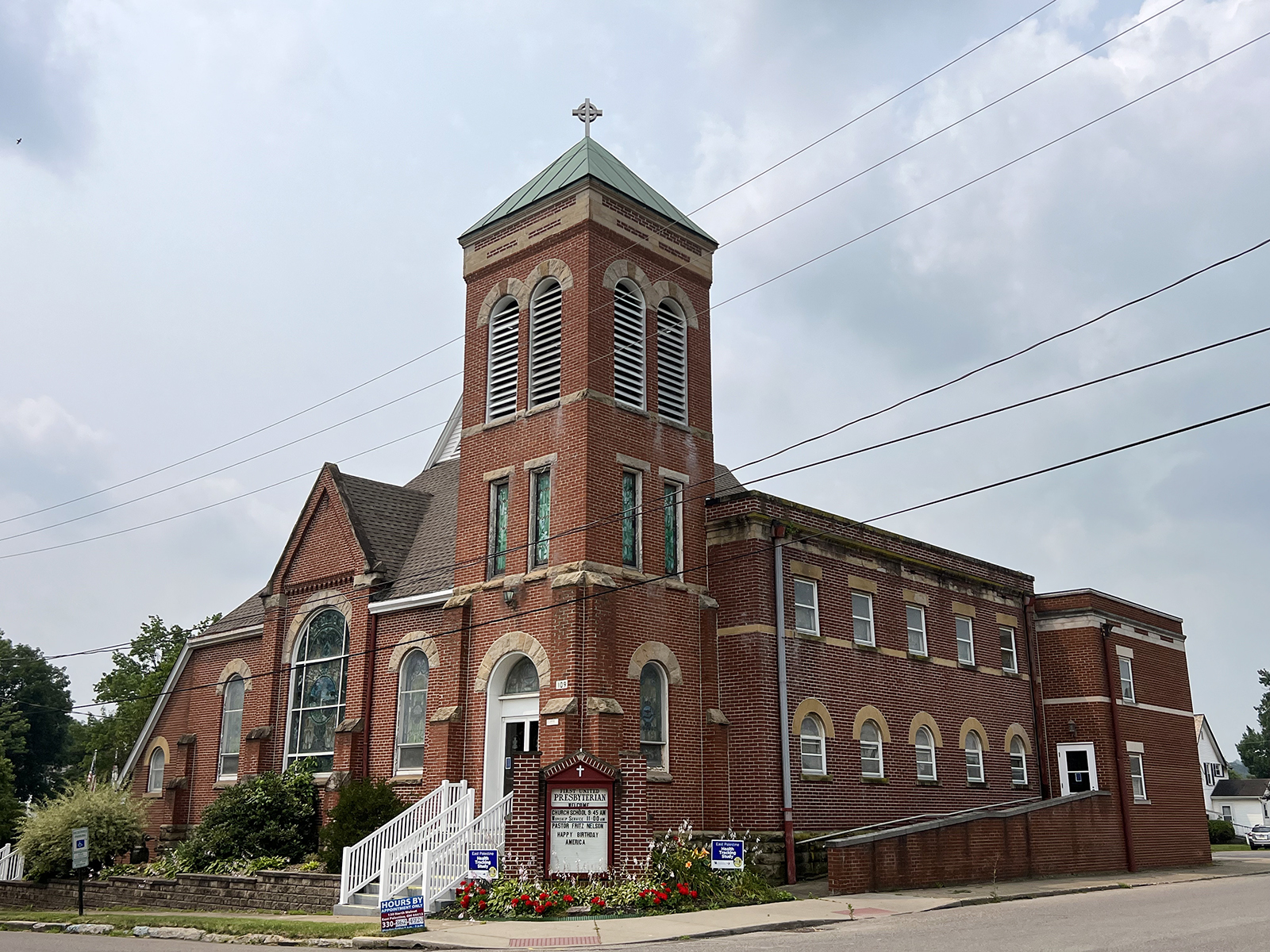 First United Presbyterian Church in East Palestine, Ohio, on Monday, July 17, 2023. RNS photo by Kathryn Post