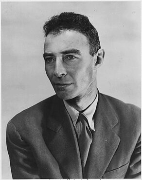 Dr. J. Robert Oppenheimer, atomic physicist and head of the Manhattan Project, circa 1944. Photo courtesy of the National Archives catalog