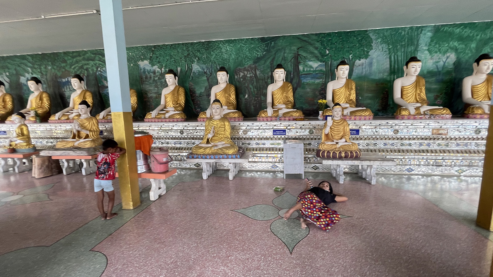 Children play at a Buddhist temple in Mae Sot, Thailand, in March 2023. Photo by Kalpana Jain