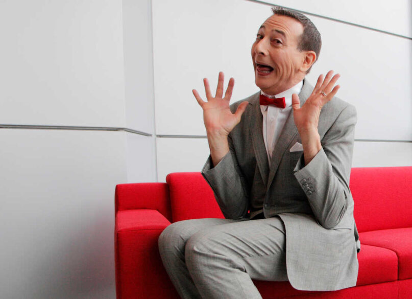 Actor Paul Reubens portraying Pee-wee Herman poses for a portrait while promoting 