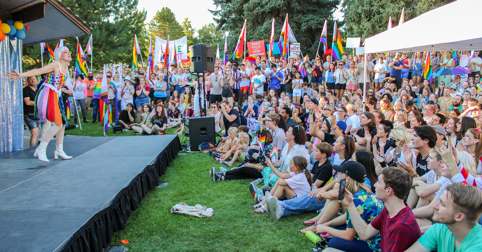 The attend a Back to School Pride 2022 at Kiwanis Park in Provo, Utah. Photo courtesy The Raynbow Collective