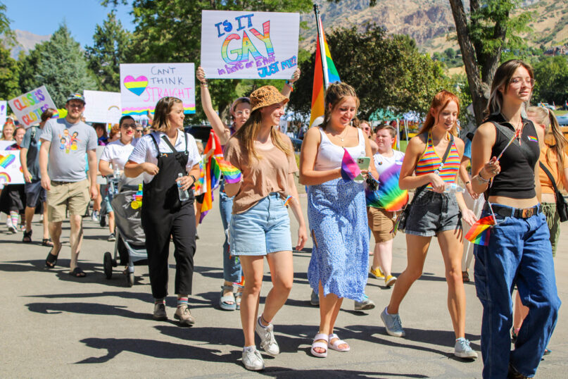 People attend a Back to School Pride 2022 event at Kiwanis Park in Provo, Utah. Photo courtesy of the Raynbow Collective