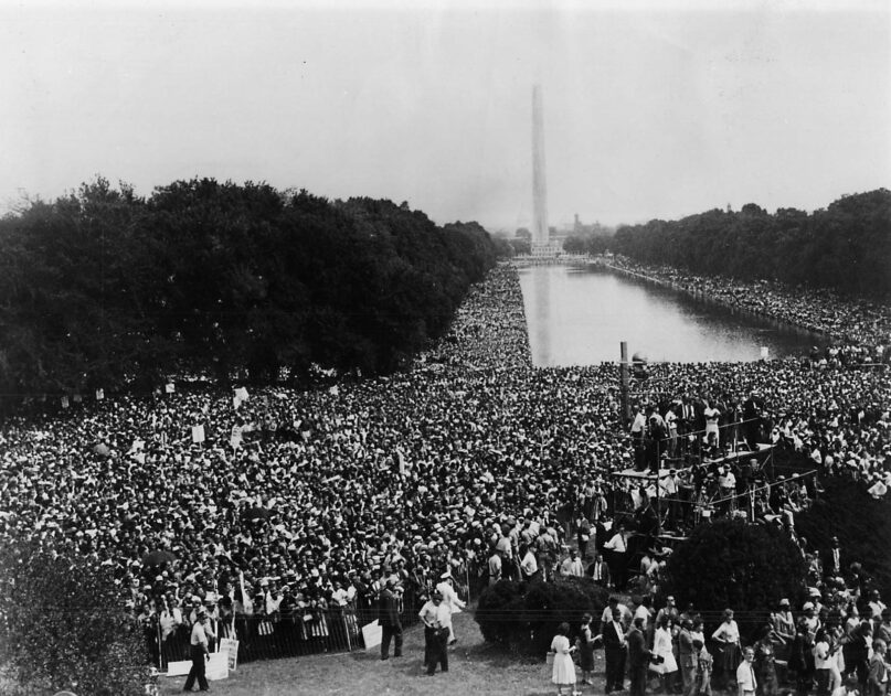 On Aug. 28, 1963, Martin Luther King Jr. addressed the crowd gathered during the March on Washington, delivering his 