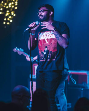 Nivedhan Singh performs at The Basement East in Nashville, Tenn. Photo by Kit Wood, courtesy of Singh