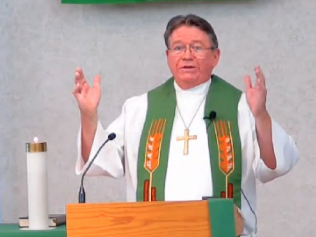 The Rev. Stephen Cliffgard Lee speaks at Living Word Lutheran Church in Orland Park, Ill., Aug. 13, 2023. Video screen grab