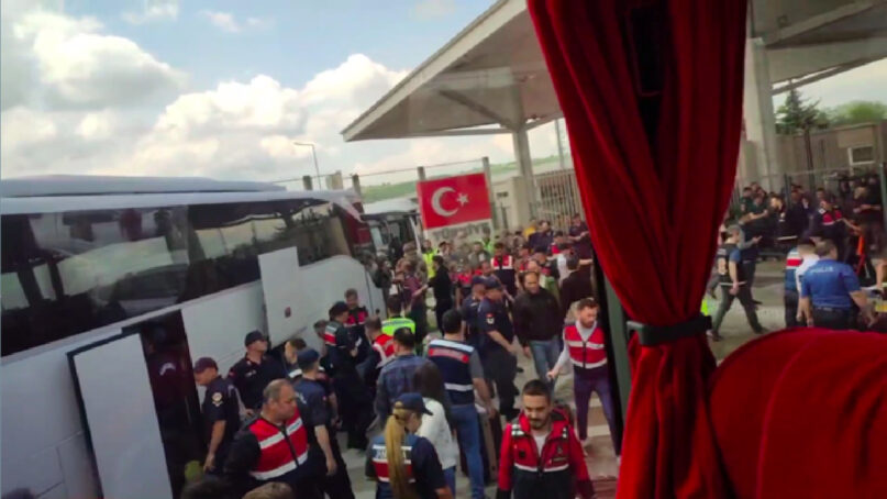 Members of the Ahmadi Religion of Peace and Light arrive at the Turkish-Bulgarian border on May 24, 2023. Photo courtesy of Ahmadi Religion of Peace and Light