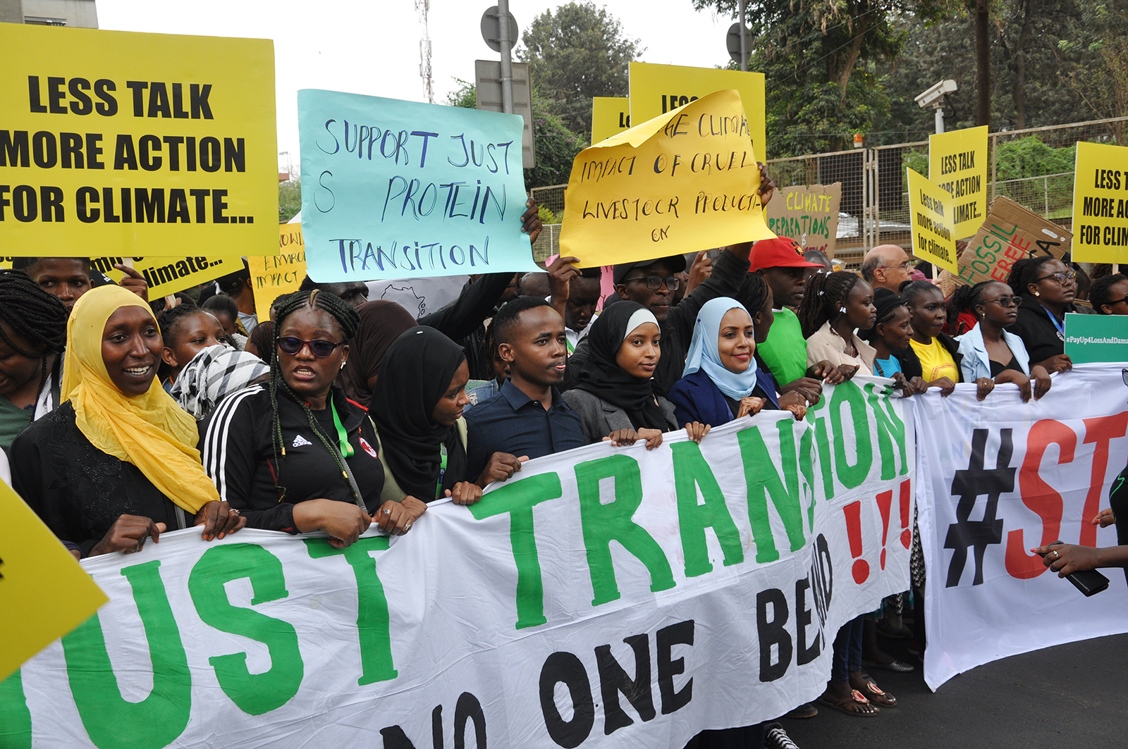 Demonstrators demanding climate action march through Nairobi, Kenya, Monday, Sept. 4, 2023. RNS photo by Fredrick Nzwili
