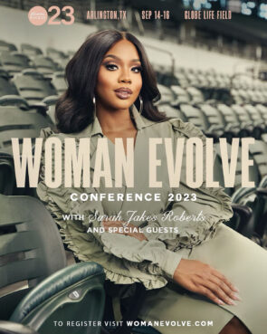 Woman Evolve conference poster with Sarah Jakes Roberts. Courtesy photo