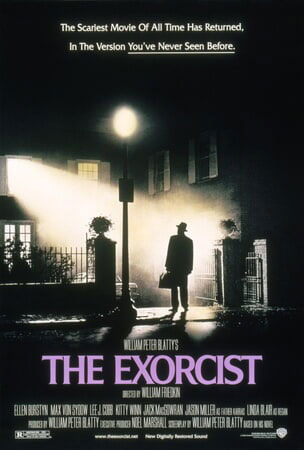 The cover for Warner Bros.’ movie “The Exorcist.” Cover courtesy of Warner Bros.