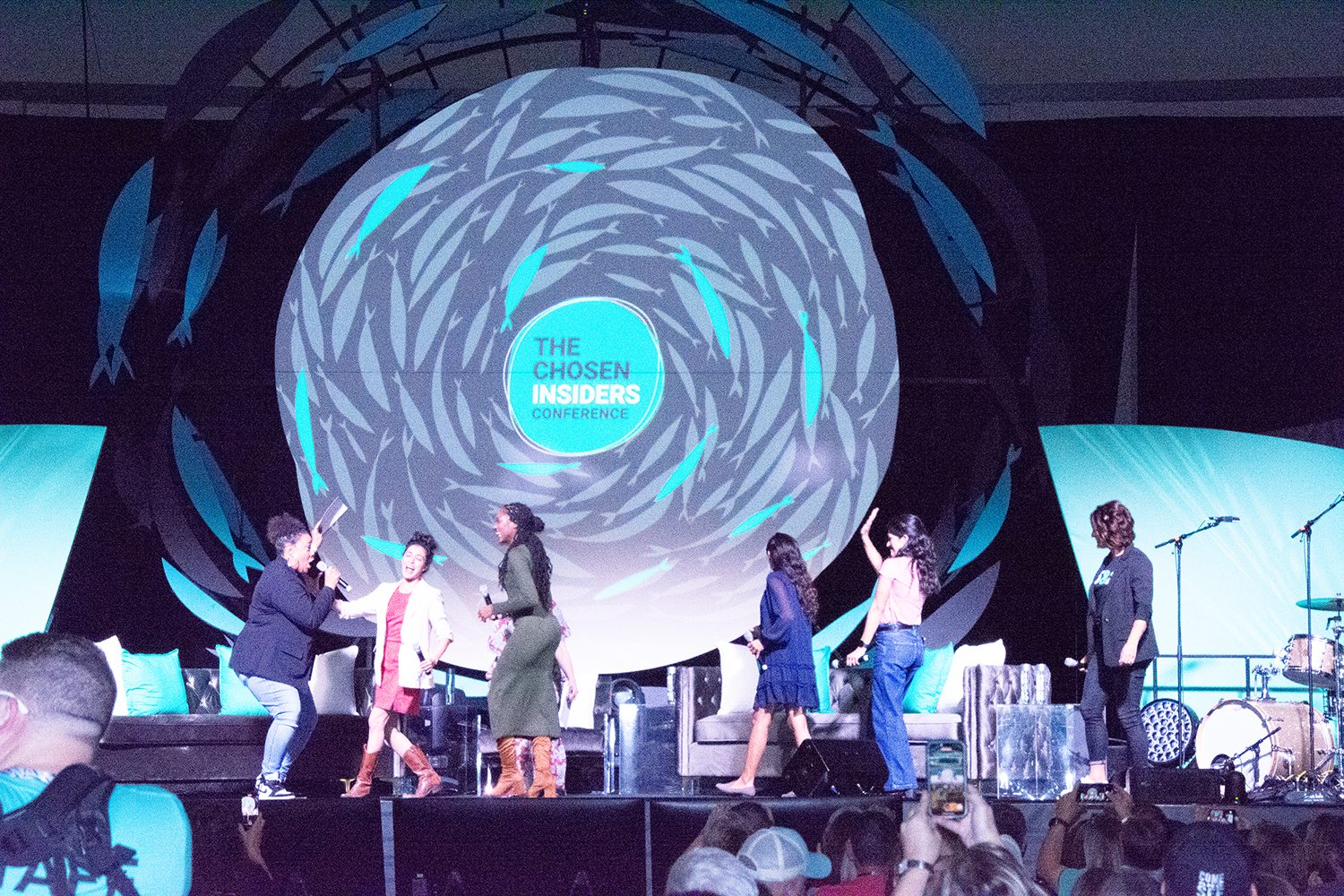 Panelists join together on stage during a presentation at ÒThe Chosen Insiders Conference.Ó Photo courtesy of BeLynn Hollers