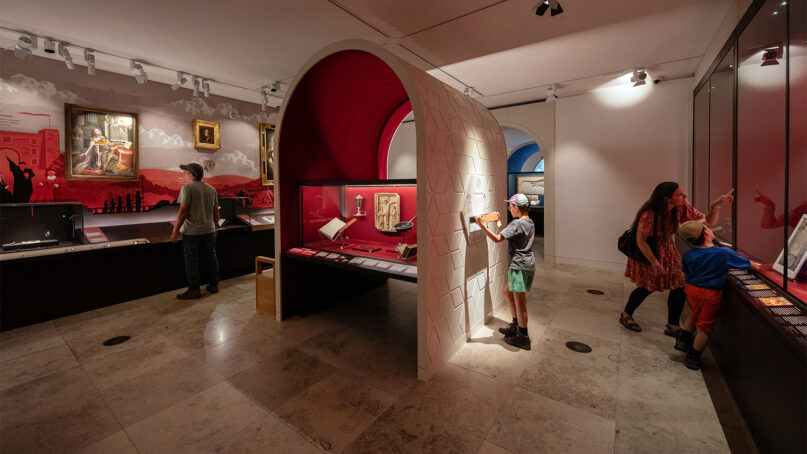 Visitors view items at the Faith Museum in Bishop Auckland, northern England. Photo by Catherine Pepinster