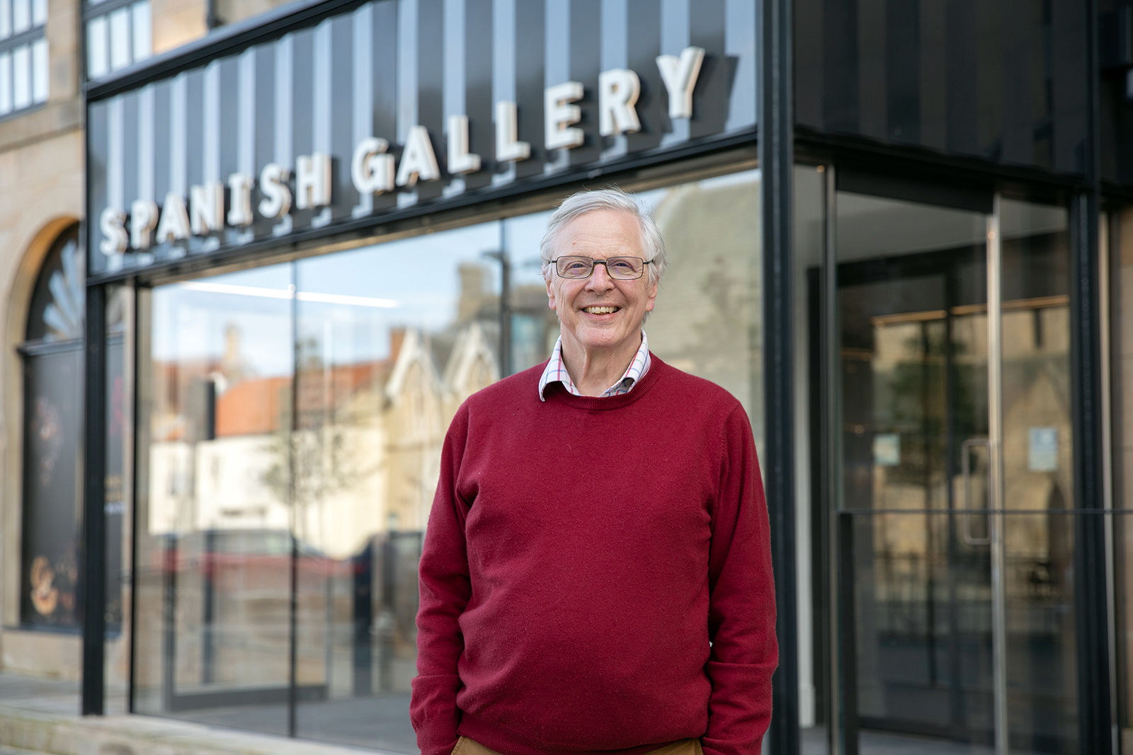 Jonathan Ruffer outside The Spanish Gallery in Bishop Auckland. Photo courtesy House of Hues