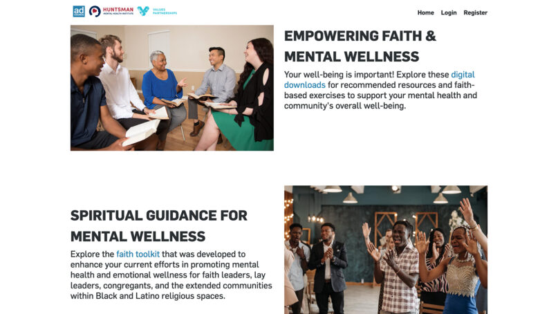 Part of the new “Faith and Mental Health Hub
