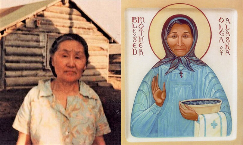 An undated photo and a depiction of Matushka Olga Michael of Alaska. (Images courtesy of Orthodox Canada)
