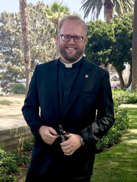 Shane Liesegang after pronouncing his First Vows as a Jesuit. (Photo courtesy Liesegang)